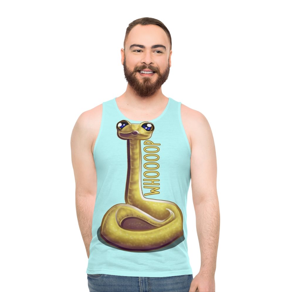 Whooping snake unisex tank top