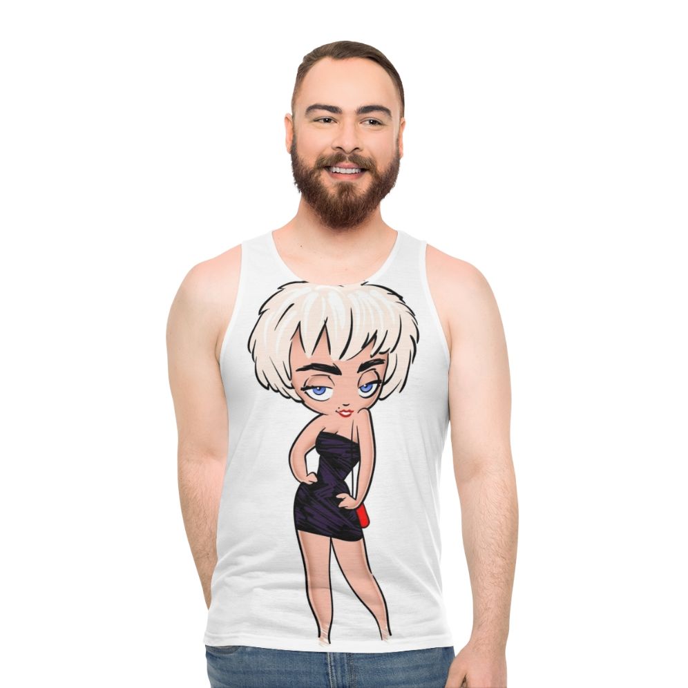 "Who's That Girl? Nikki Finn Unisex Tank Top featuring Madonna's classic pop culture character"