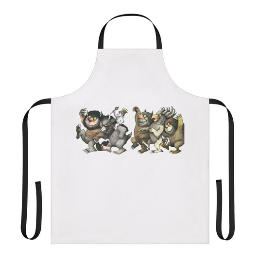 Wild Inspired Romp Graphic Apron featuring a monster character design