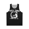Unisex tank top featuring the iconic 'Wild Thing' character from the 1980s movie Major League