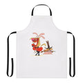 Illustration of a horse and marmot in a wild west setting, shown on a durable cotton apron