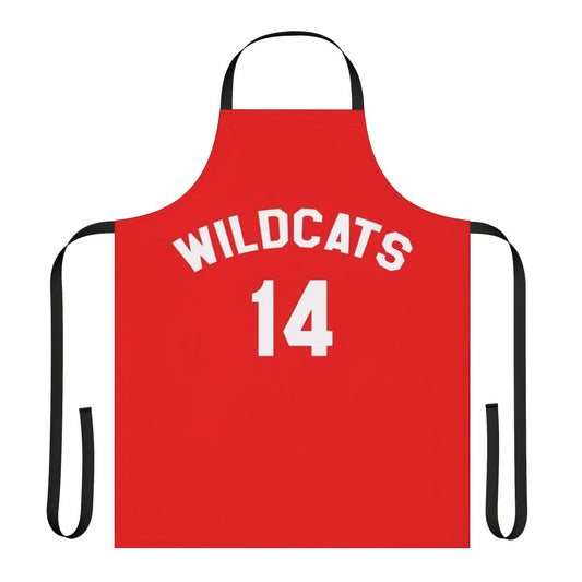 Wildcats-themed apron with High School Musical design