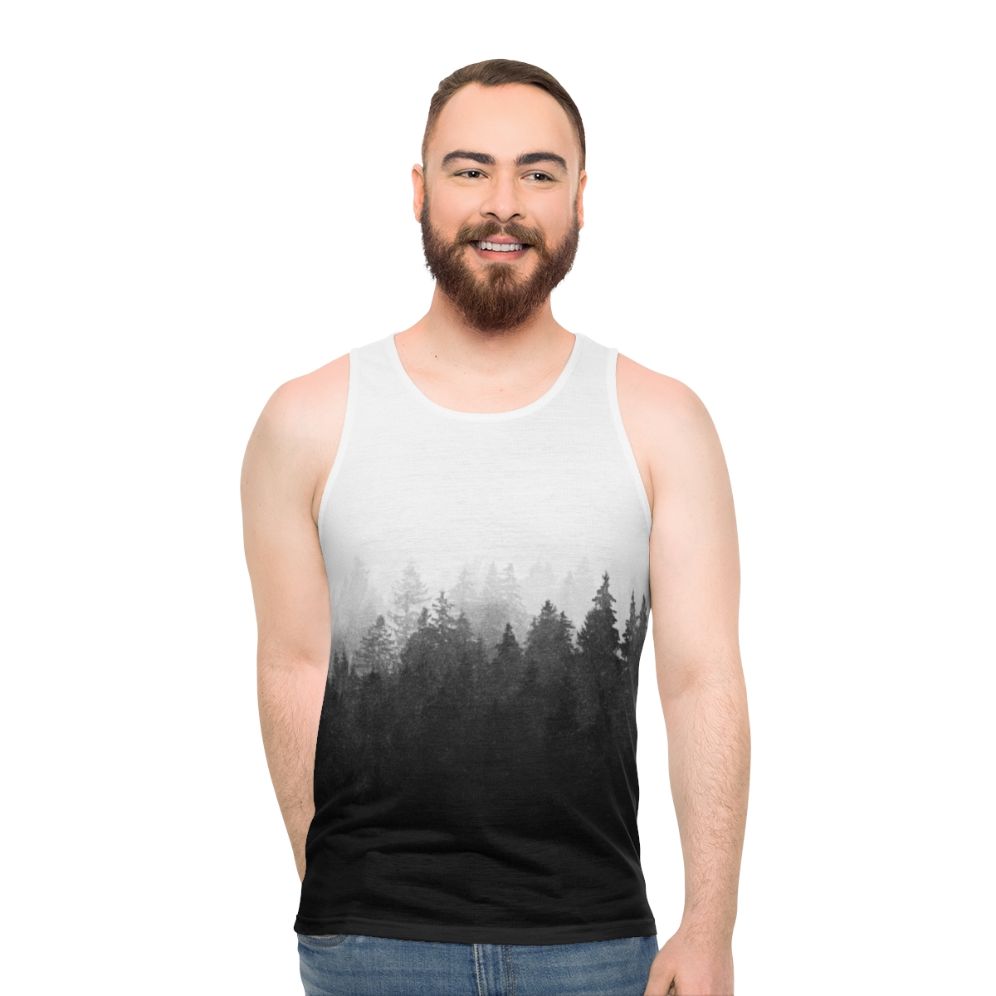 Wilderness Unisex Tank Top featuring a nature landscape design