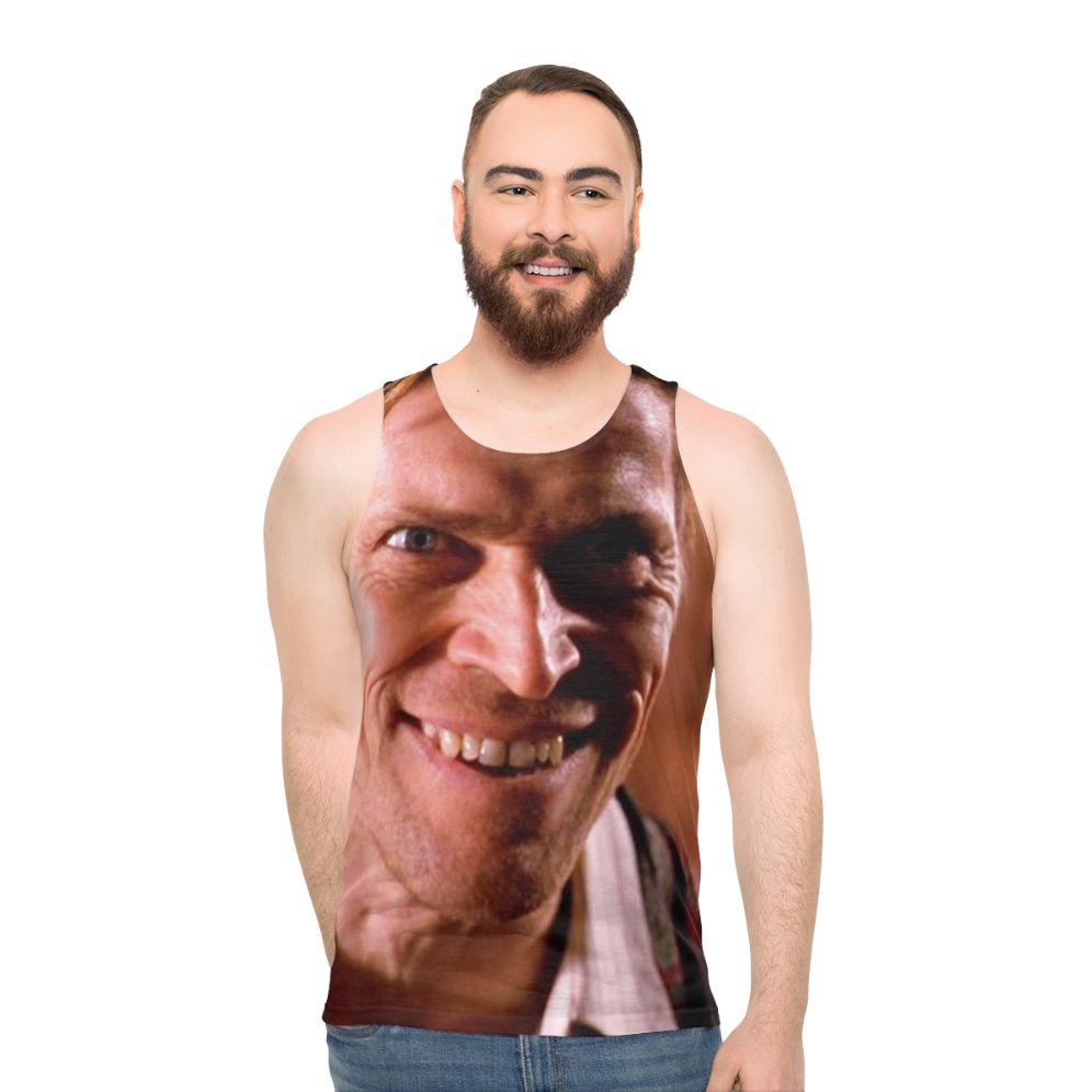 Unisex "Willem Is Happy" Tank Top featuring Willem Dafoe