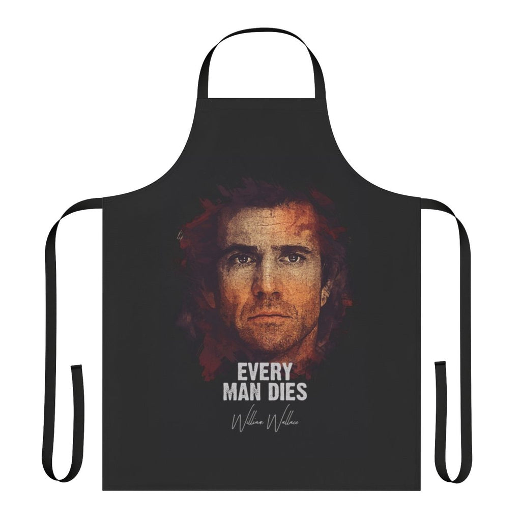 A high-quality apron featuring an illustration of the historical figure William Wallace, known for his role in the Scottish Wars of Independence.