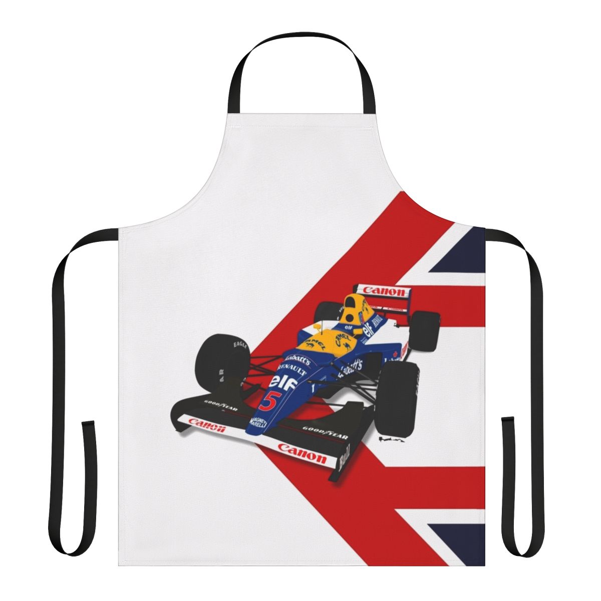 Apron inspired by the Williams Renault FW14B Formula 1 car driven by Nigel Mansell