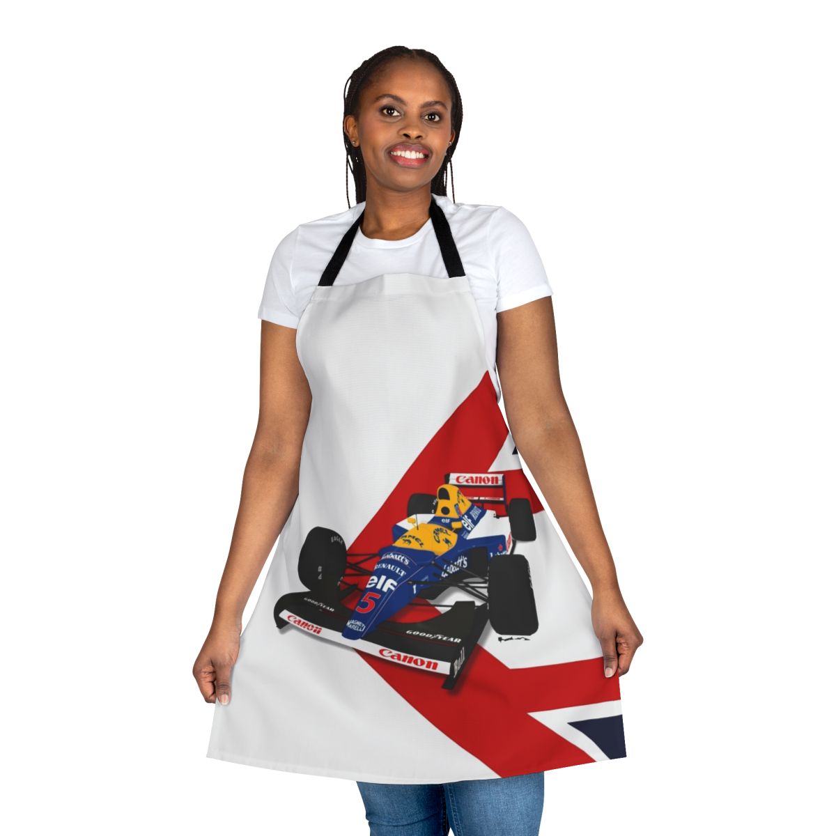 Apron inspired by the Williams Renault FW14B Formula 1 car driven by Nigel Mansell