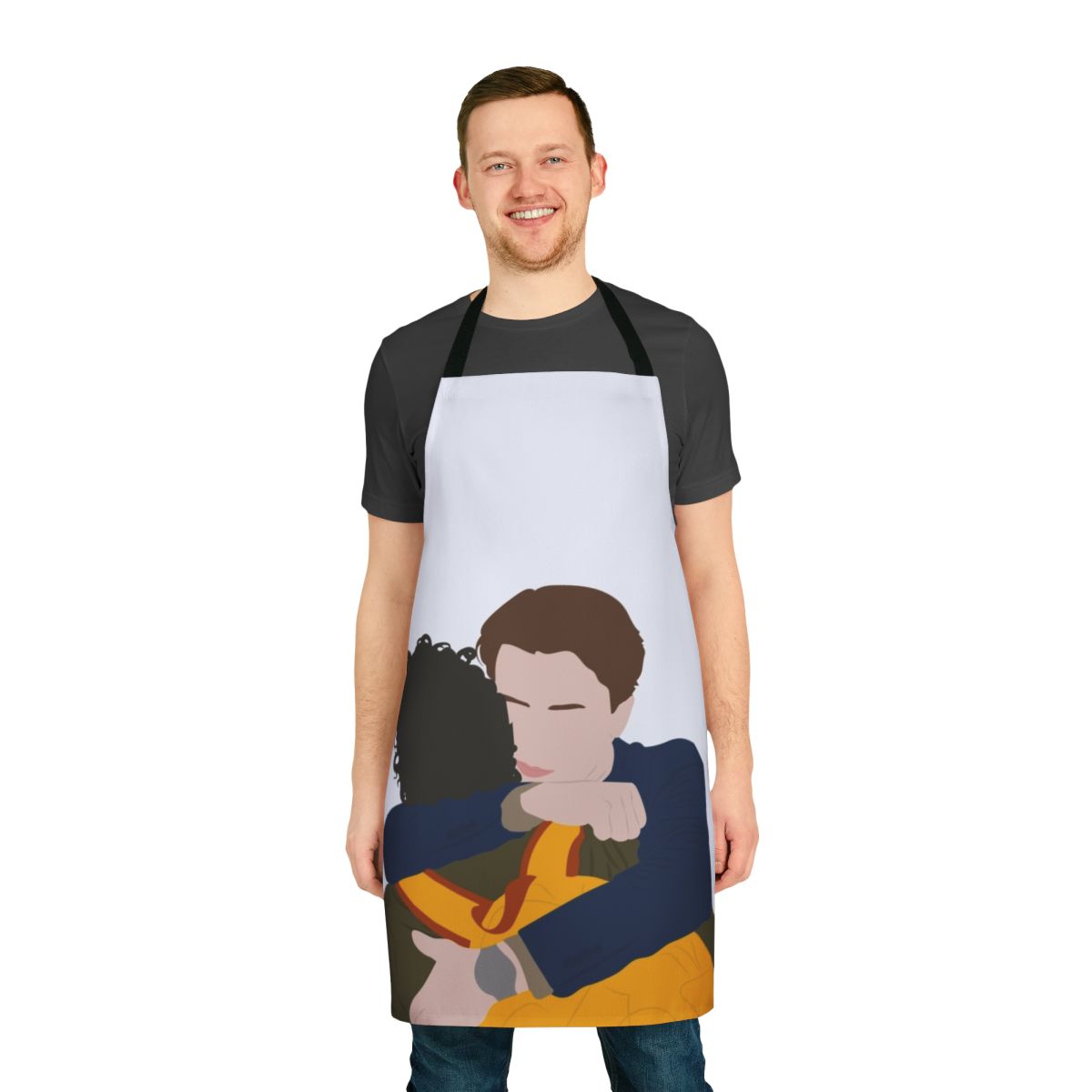 Minimalist line art design featuring the characters Wilhelm and Simon from the Netflix series Young Royals.