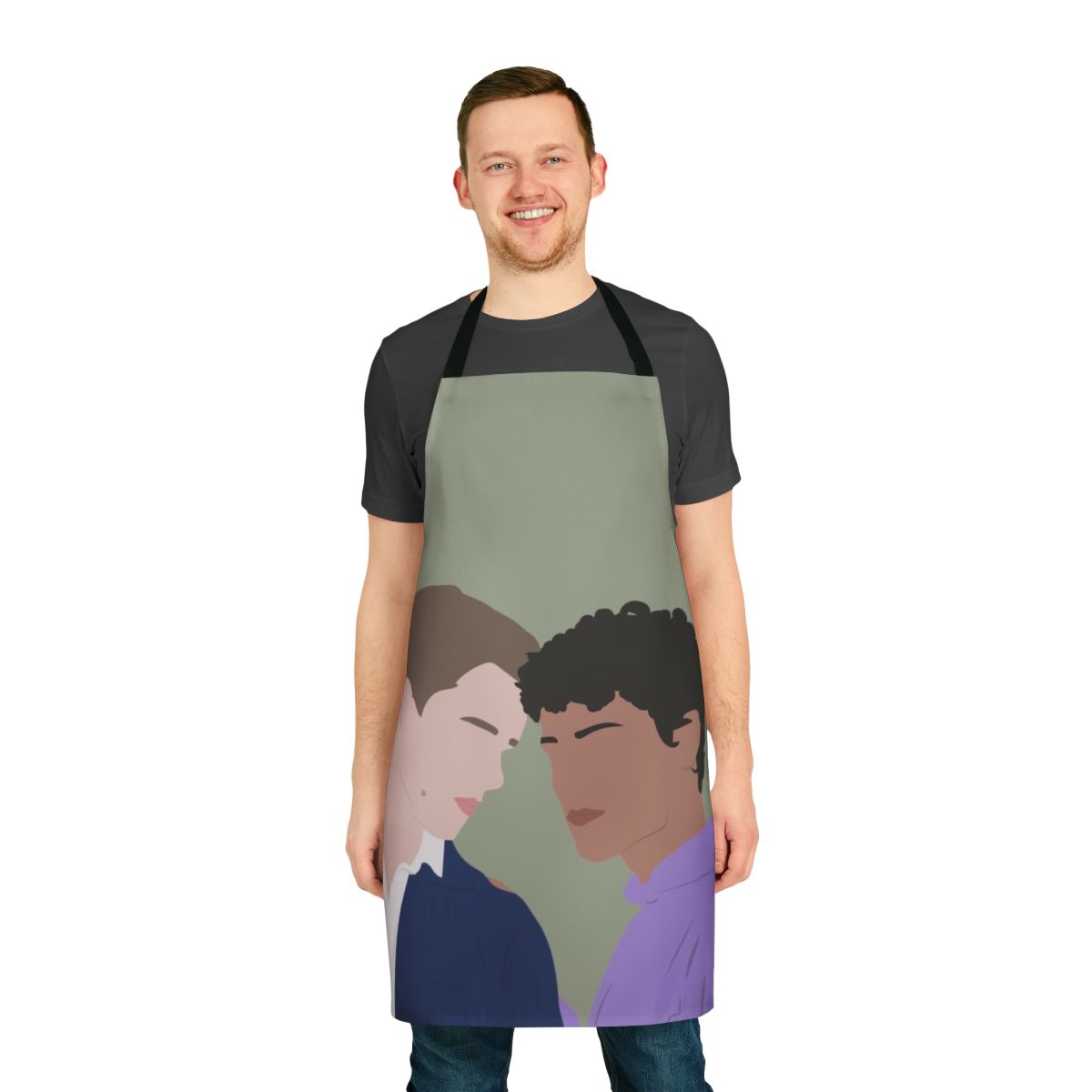 Wilmon Young Royals Season 2 minimalist fan art apron featuring Prince Wilhelm and Simon