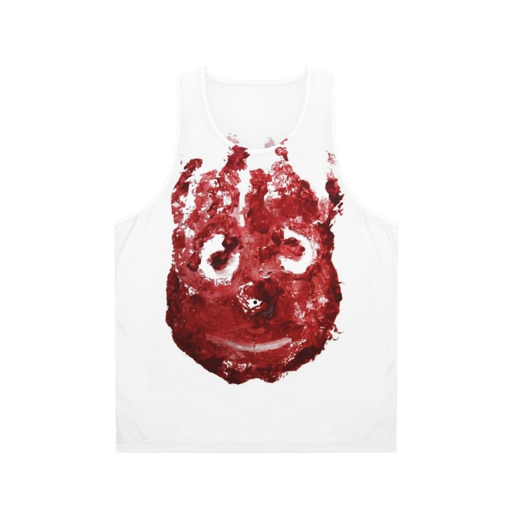 Handpainted Wilson graphic unisex tank top from the movie Cast Away