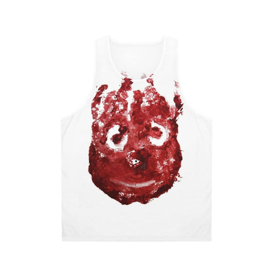 Handpainted Wilson graphic unisex tank top from the movie Cast Away