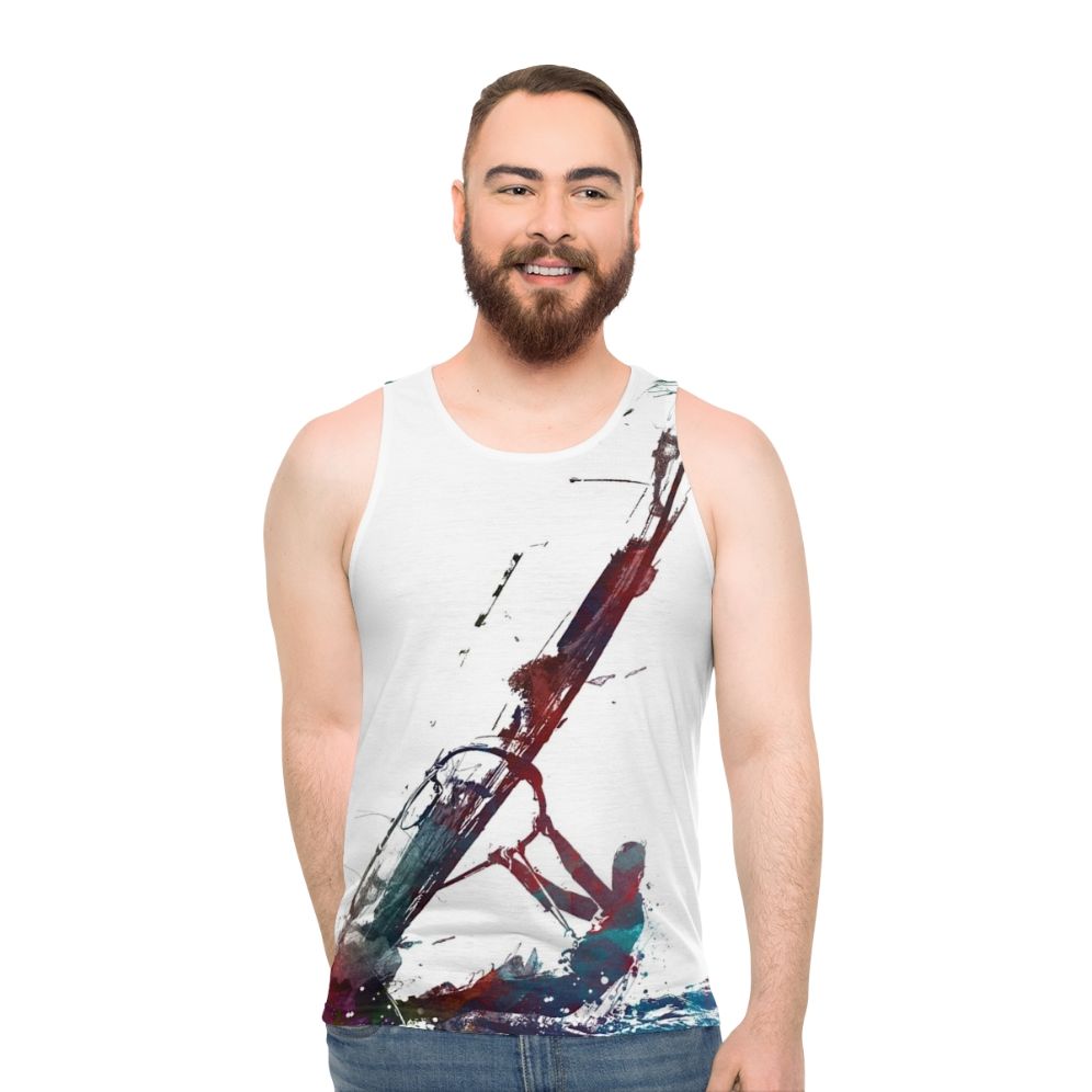 Windsurfing sport art unisex tank top