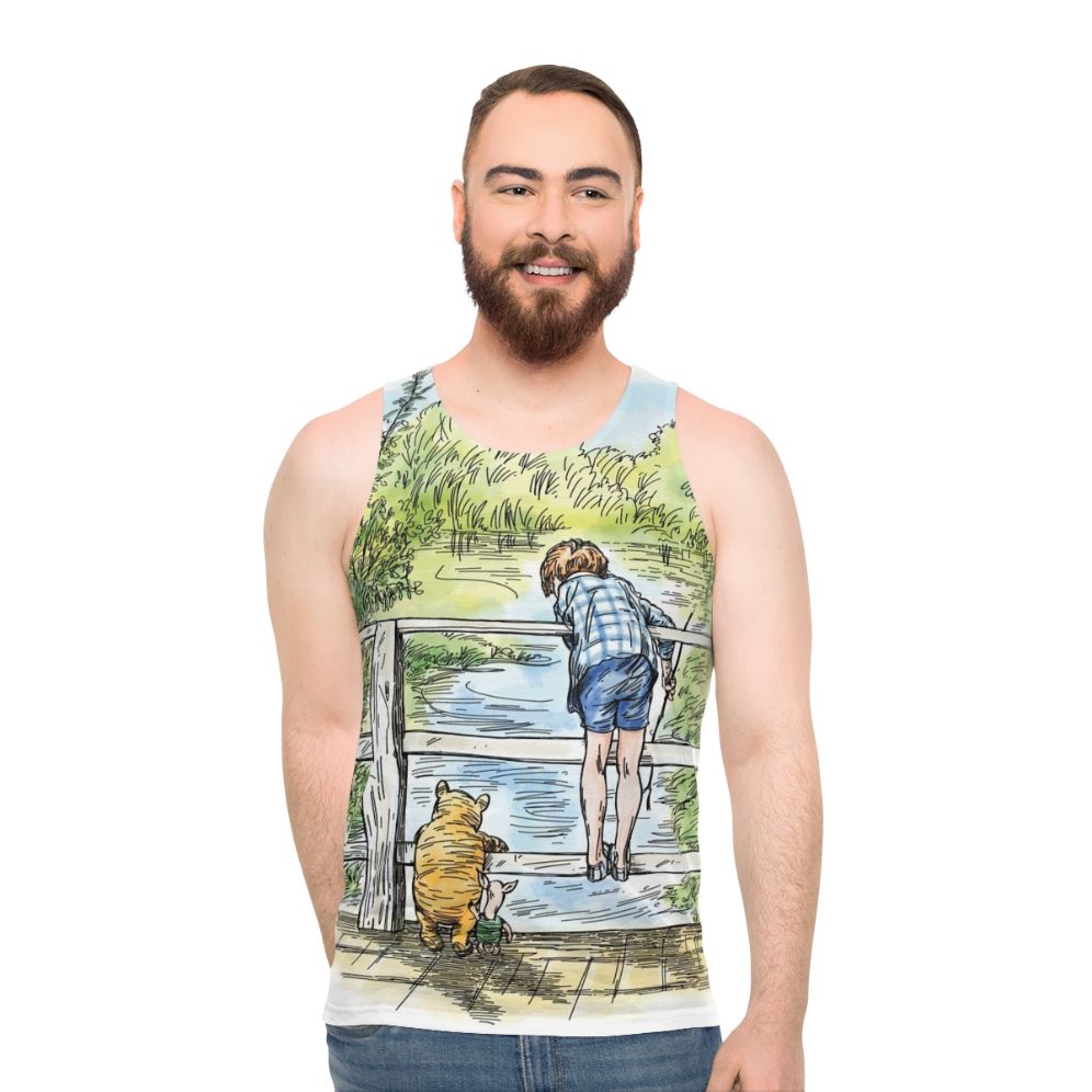 Winnie The Pooh Unisex Tank Top with Classic Illustration