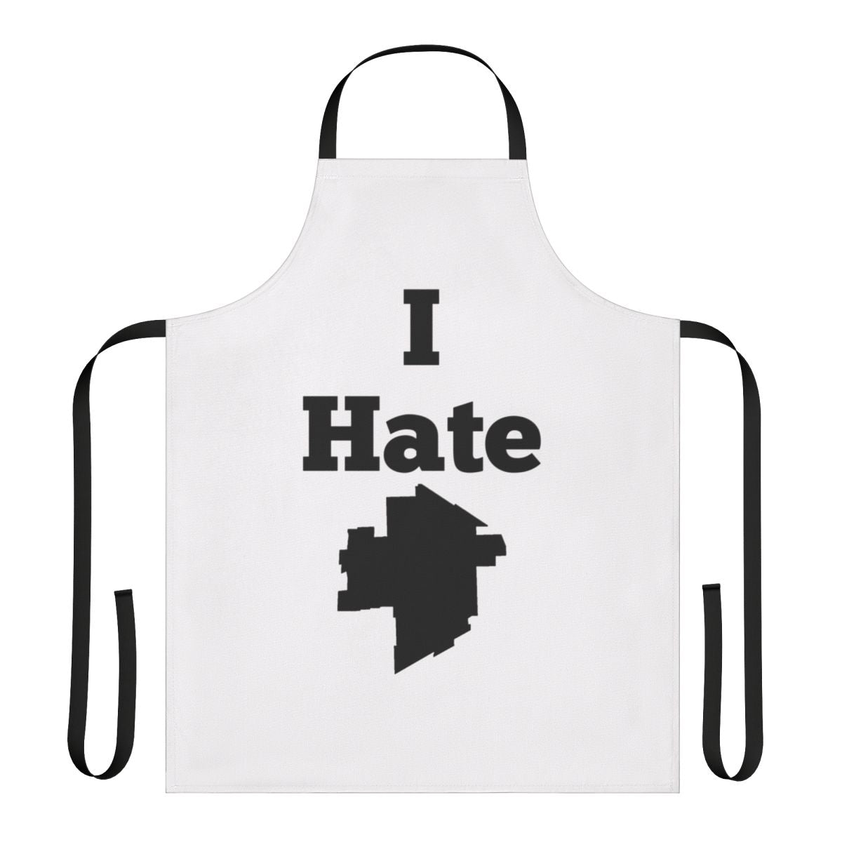 Winnipeg-themed apron with the text "I Hate Winnipeg"