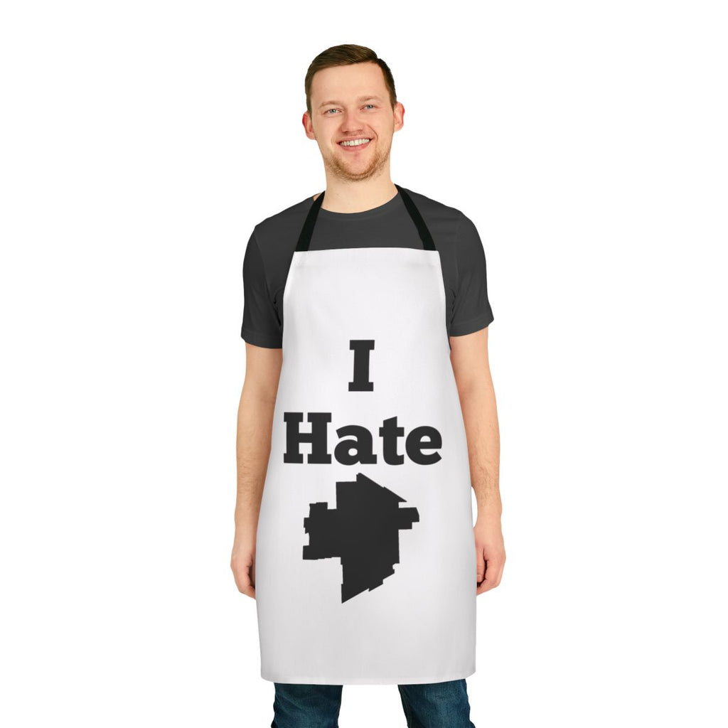 Winnipeg-themed apron with the text "I Hate Winnipeg"