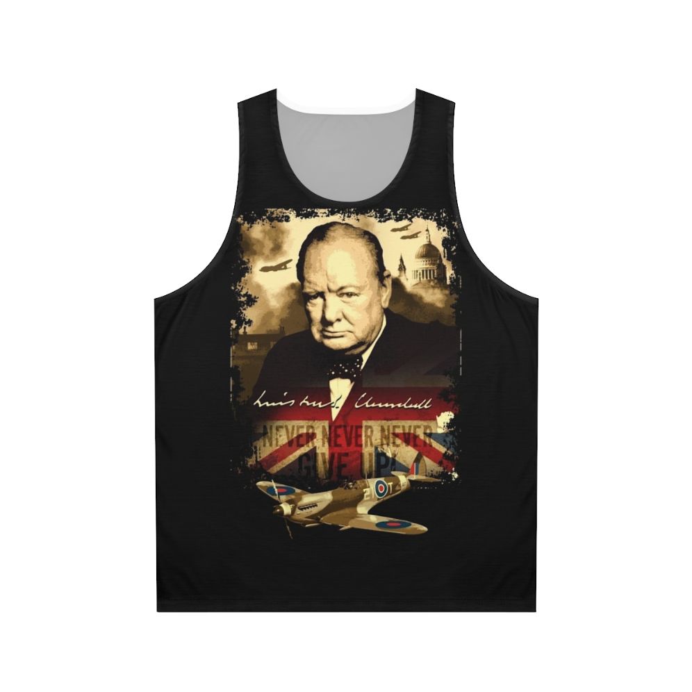 Winston Churchill Unisex Tank Top