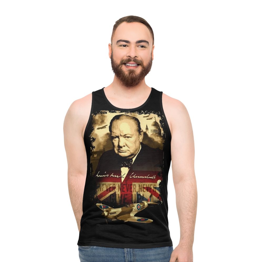 Winston Churchill Unisex Tank Top