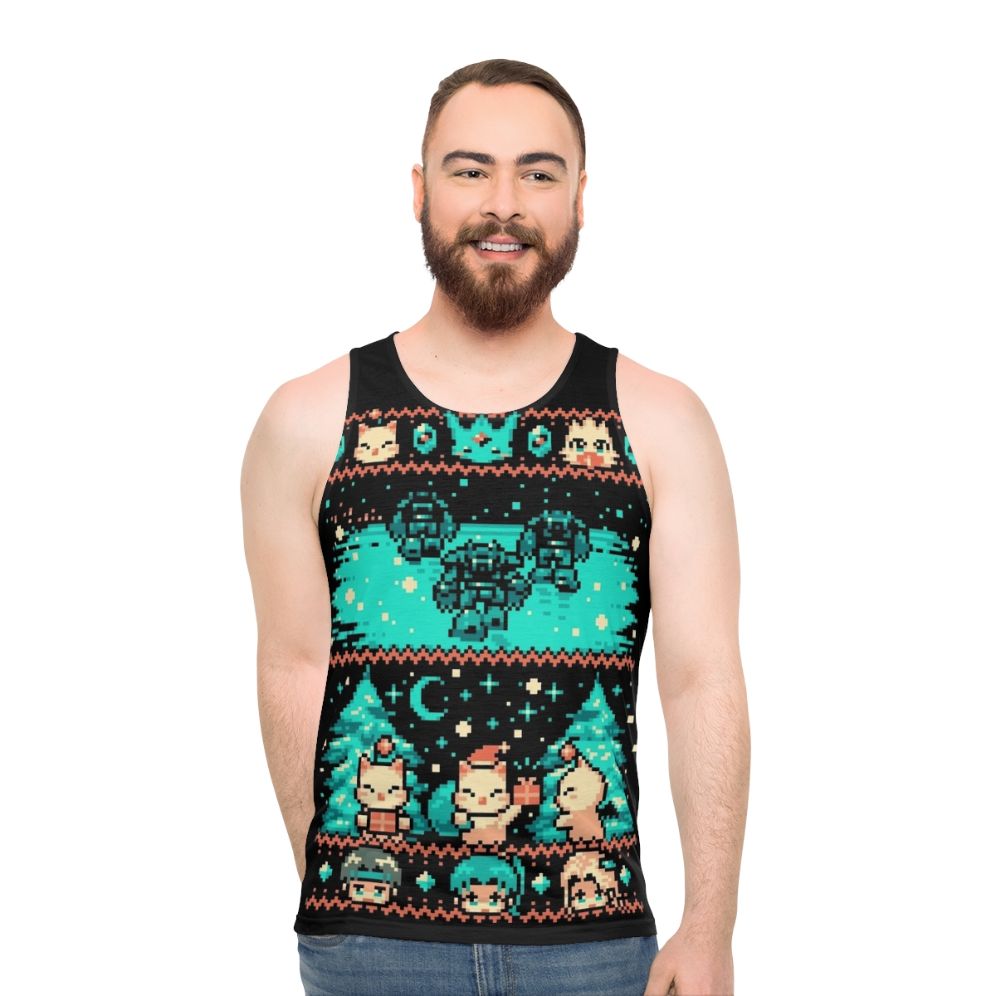 Winter Fantasy Unisex Pixel Art Tank Top
