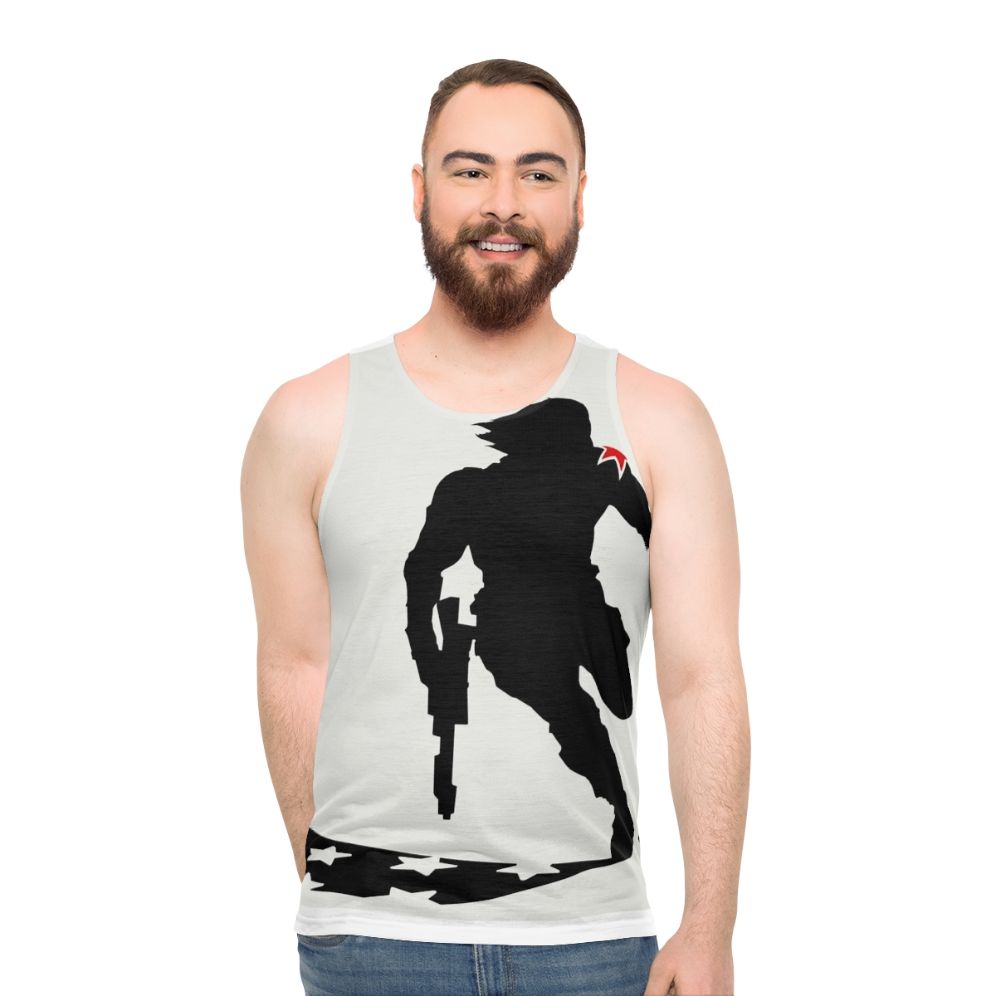 The Winter Soldier Silhouette Unisex Marvel Tank Top