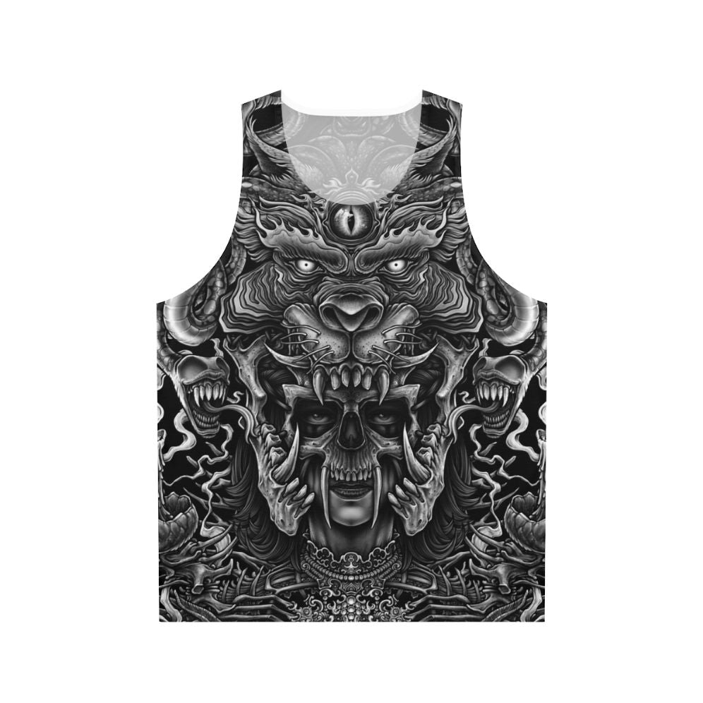 Winya No 129 Unisex Tank Top in Dark Gothic Fashion