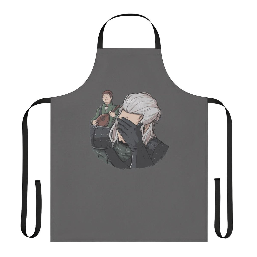 Apron depicting a face palm meme from the popular fantasy series The Witcher
