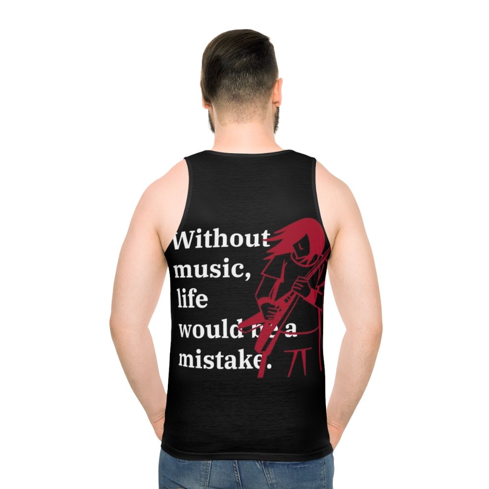Unisex Tank Top with "Without Music, Life Would Be a Mistake" Quote