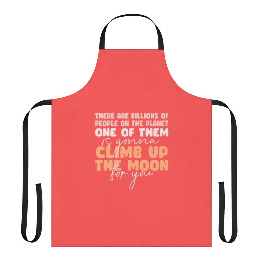 Apron with a humorous "Sex Education" love quote printed on it