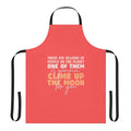 Apron with a humorous "Sex Education" love quote printed on it