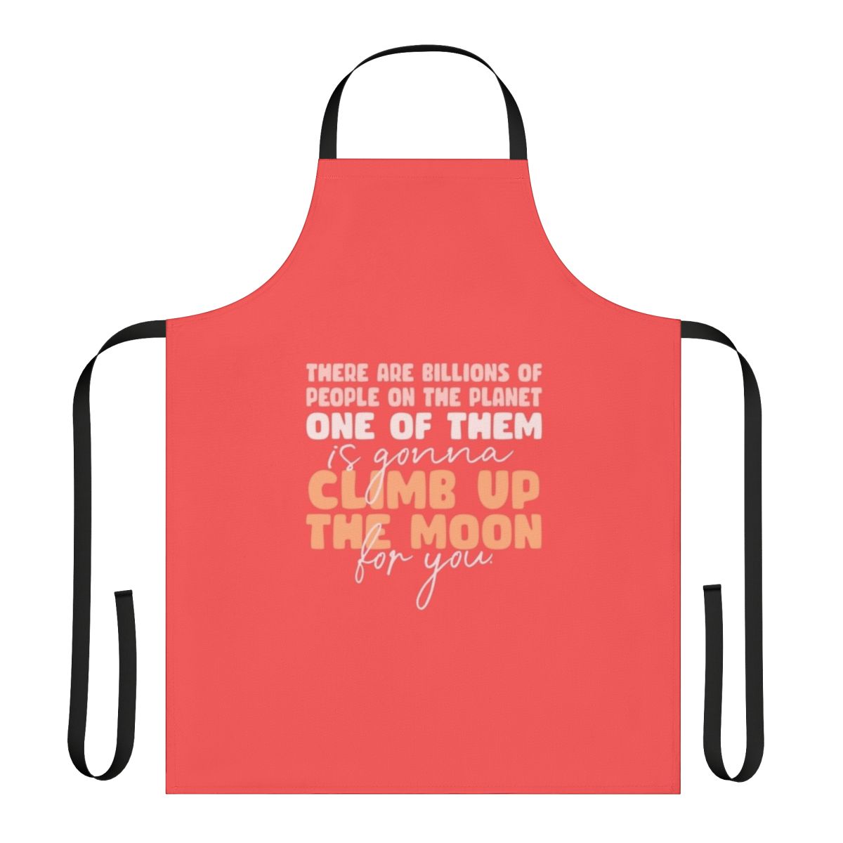Apron with a humorous "Sex Education" love quote printed on it