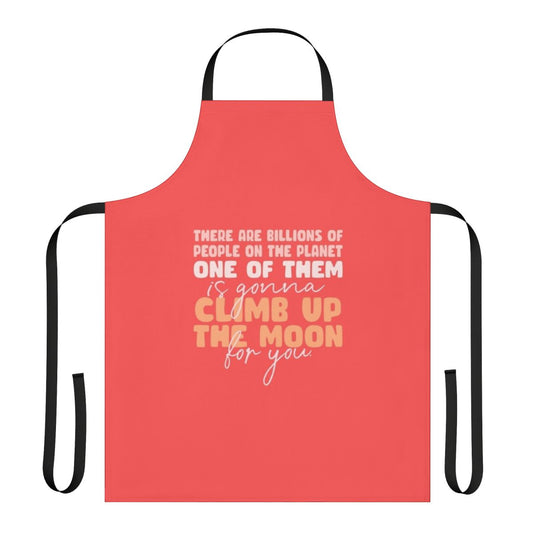 Apron with a humorous "Sex Education" love quote printed on it