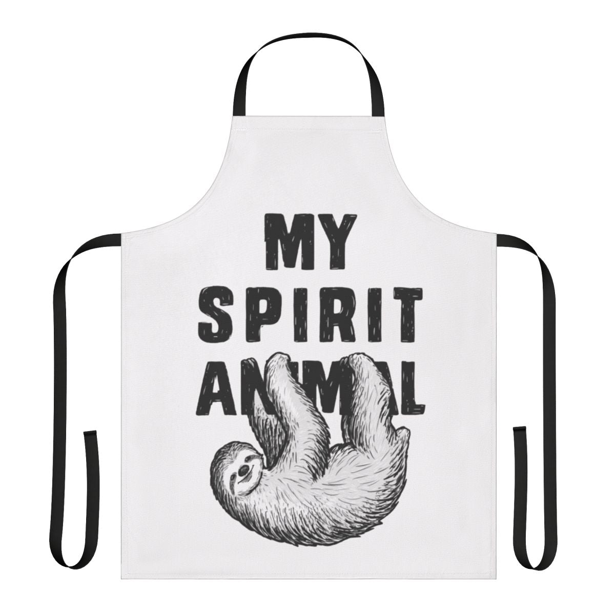 Sloth My Spirit Animal Apron with Simple Typography Design