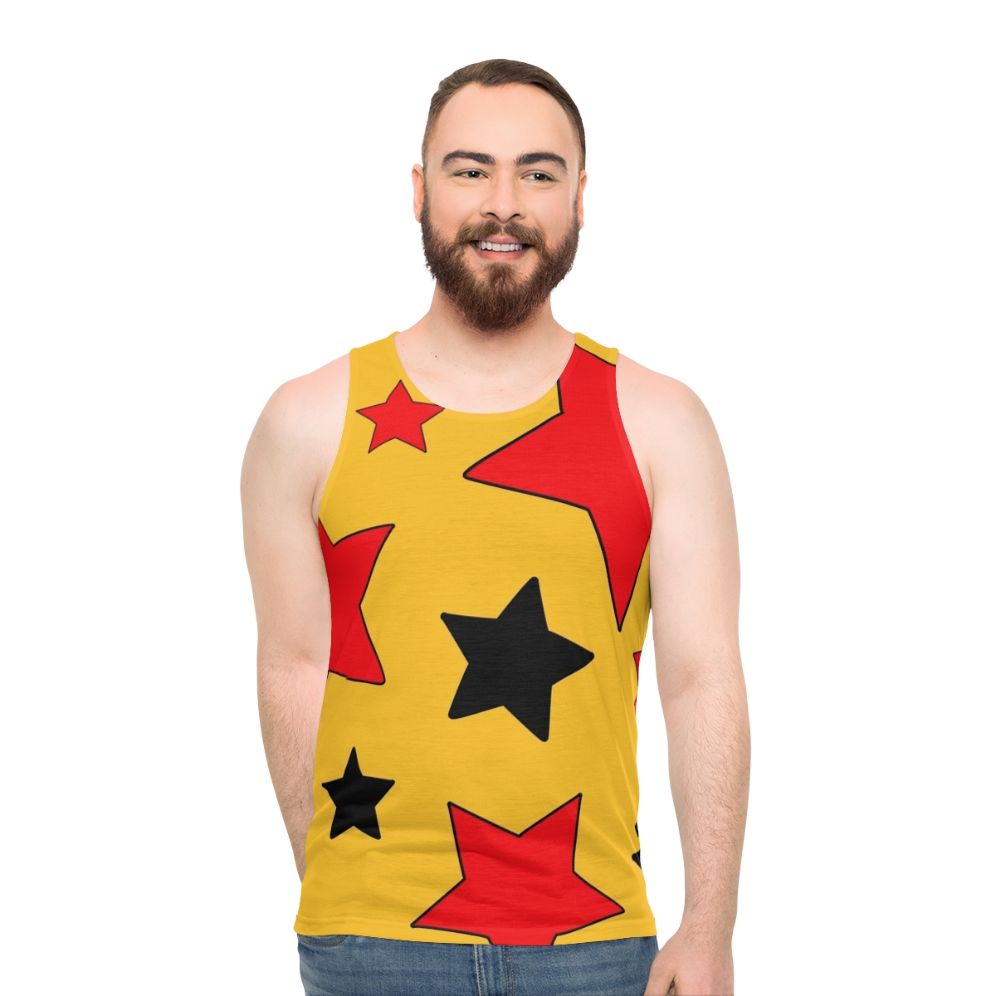 Wizard stars unisex tank top with pop art and underground comic influences