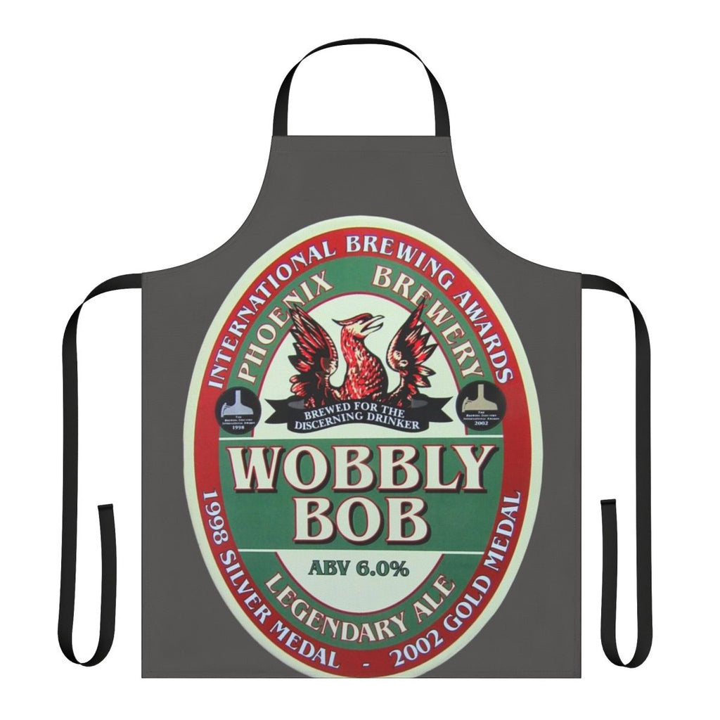 Wobbly Bob-inspired apron with ale, beer, and pub-themed design