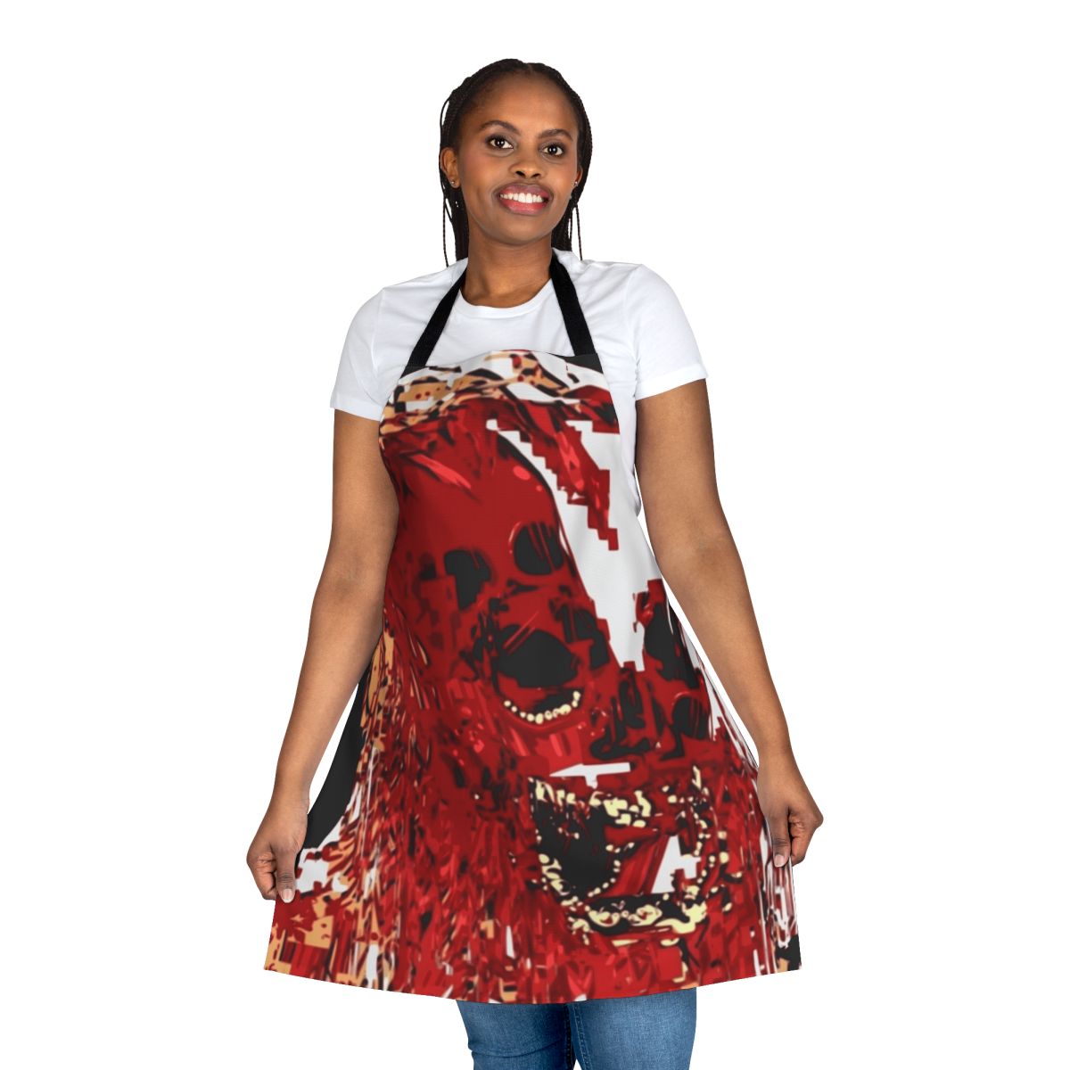 Wojak horror scream design printed on a high-quality apron