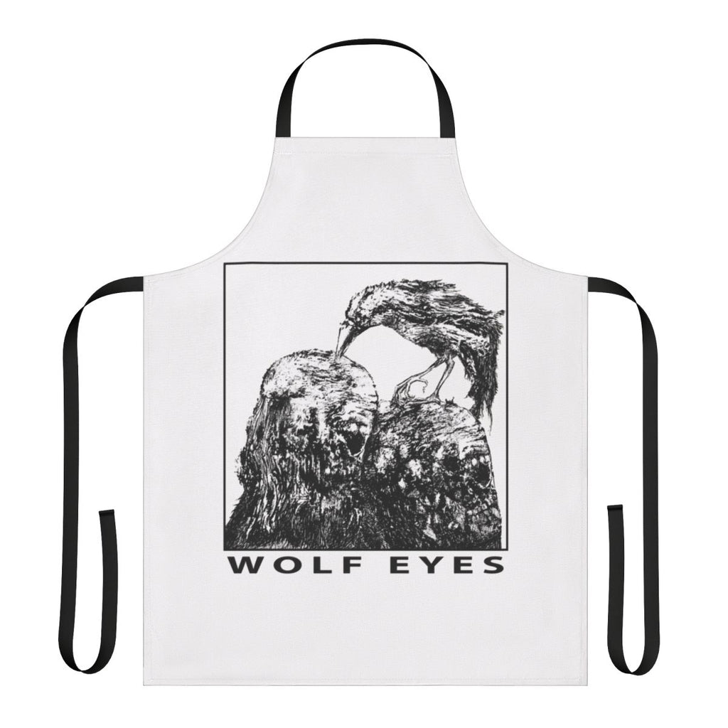 Wolf Eyes Burned Mind themed music apron featuring a graphic design inspired by the experimental noise band