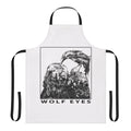 Wolf Eyes Burned Mind themed music apron featuring a graphic design inspired by the experimental noise band