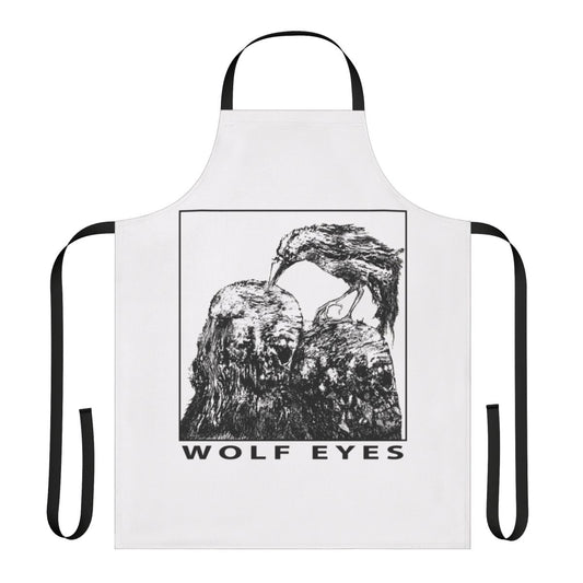 Wolf Eyes Burned Mind themed music apron featuring a graphic design inspired by the experimental noise band