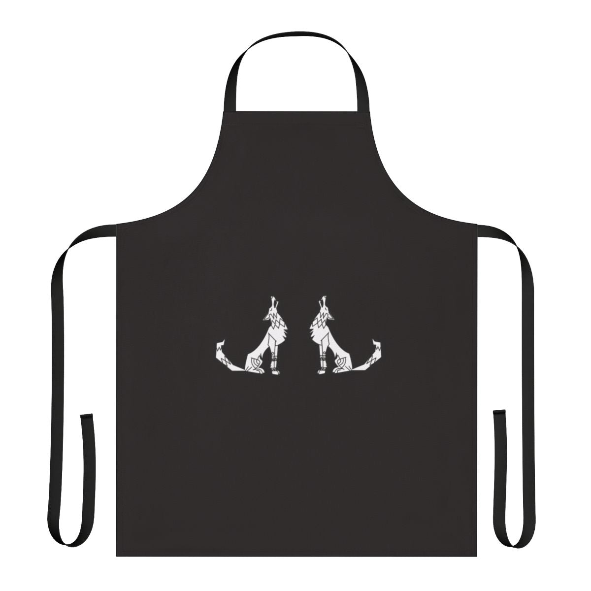 Apron featuring a striking wolf print design