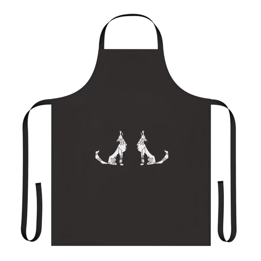 Apron featuring a striking wolf print design
