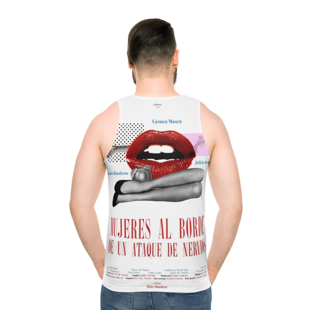 Women's unisex tank top with 'Women on the Verge of a Nervous Breakdown' design
