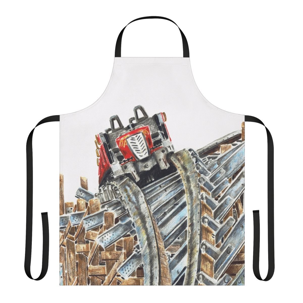Apron featuring the iconic Lightning Rod roller coaster at Dollywood theme park