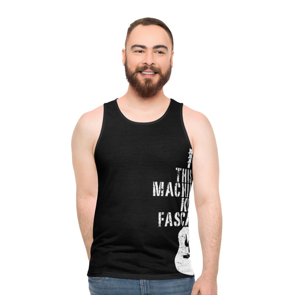 Woody Guthrie "This Machine Kills Fascists" Unisex Tank Top