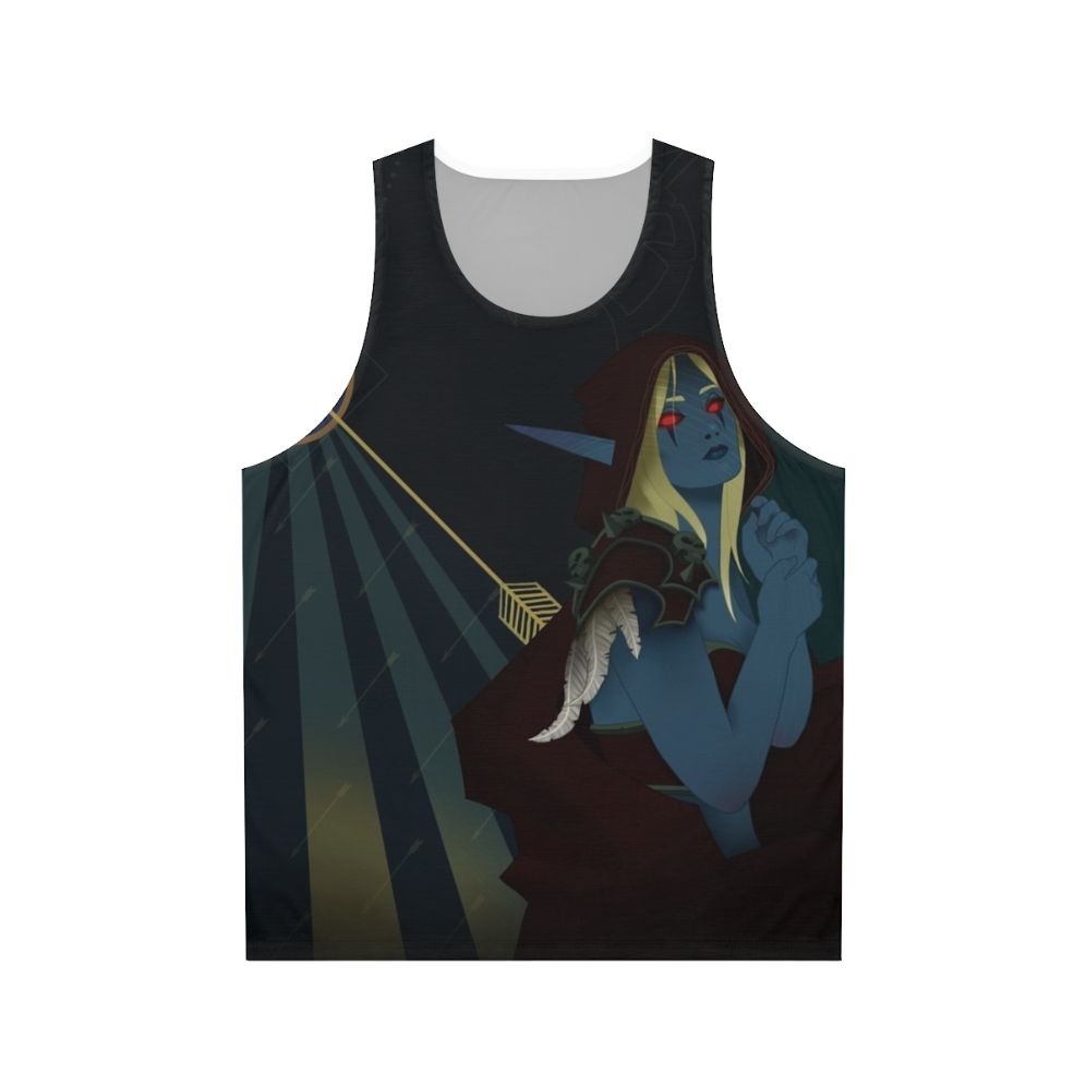 World of Warcraft Lady Sylvanas Windrunner Tarot Card Unisex Tank Top