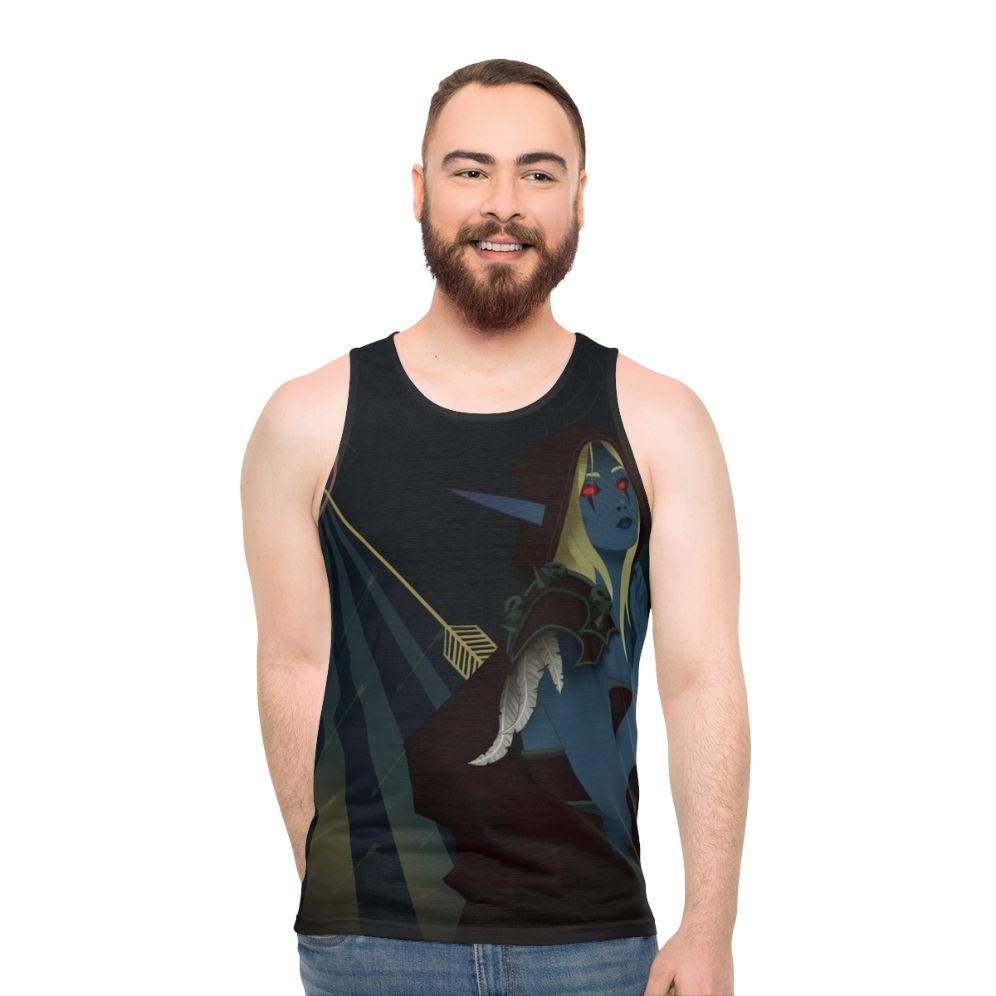 World of Warcraft Lady Sylvanas Windrunner Tarot Card Unisex Tank Top