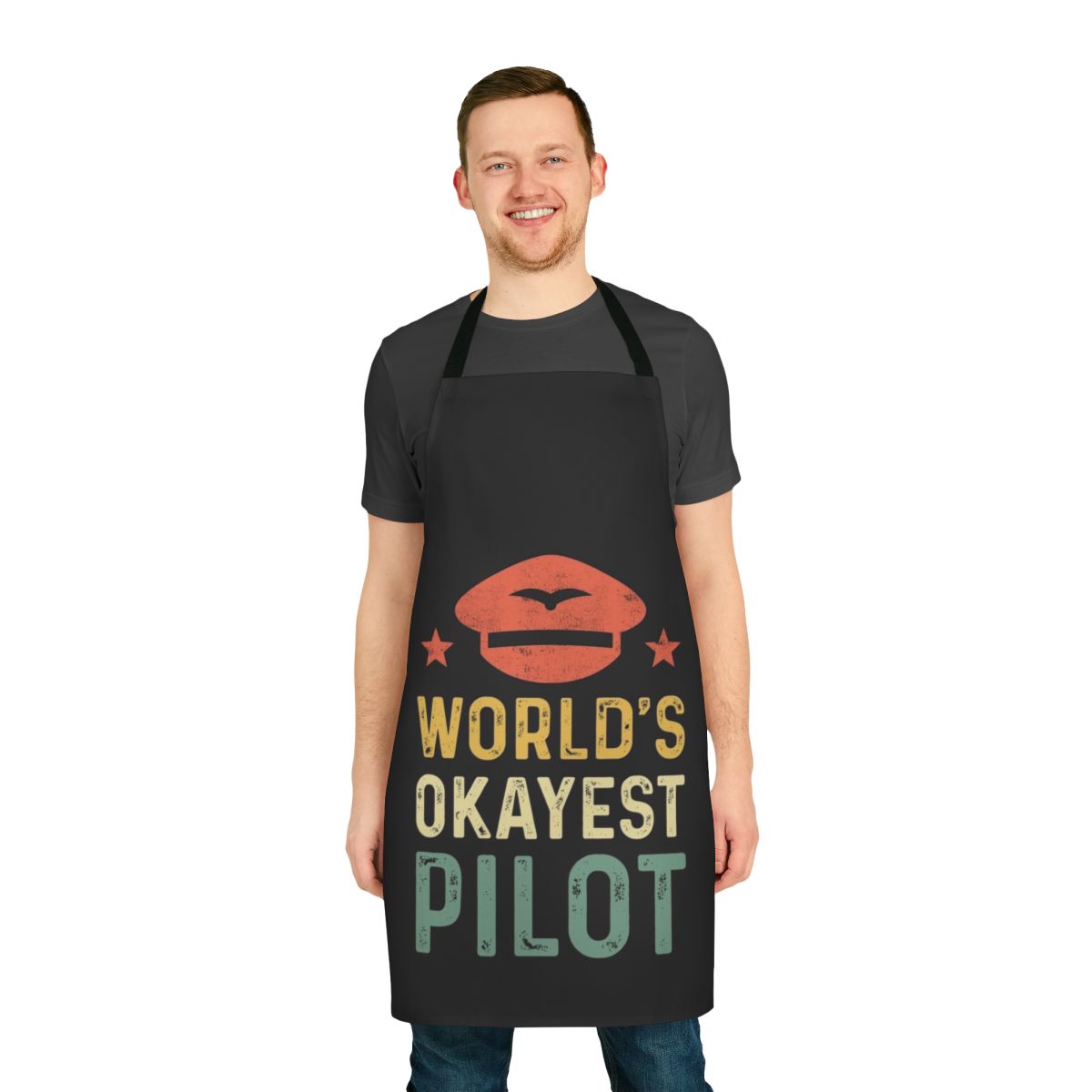 Worlds Okayest Apron - Humorous, Sarcastic Apron for Engineers and Occupations