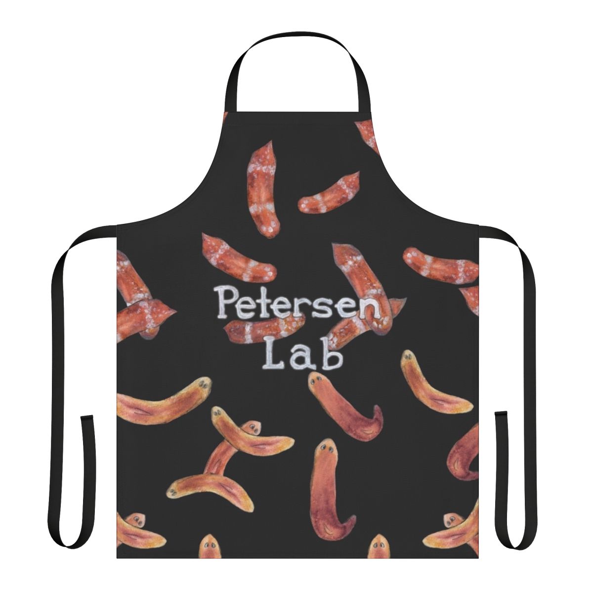Worm science design watercolor apron for cooking or gardening
