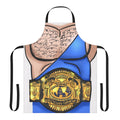 Wrestling-inspired apron featuring a championship belt design