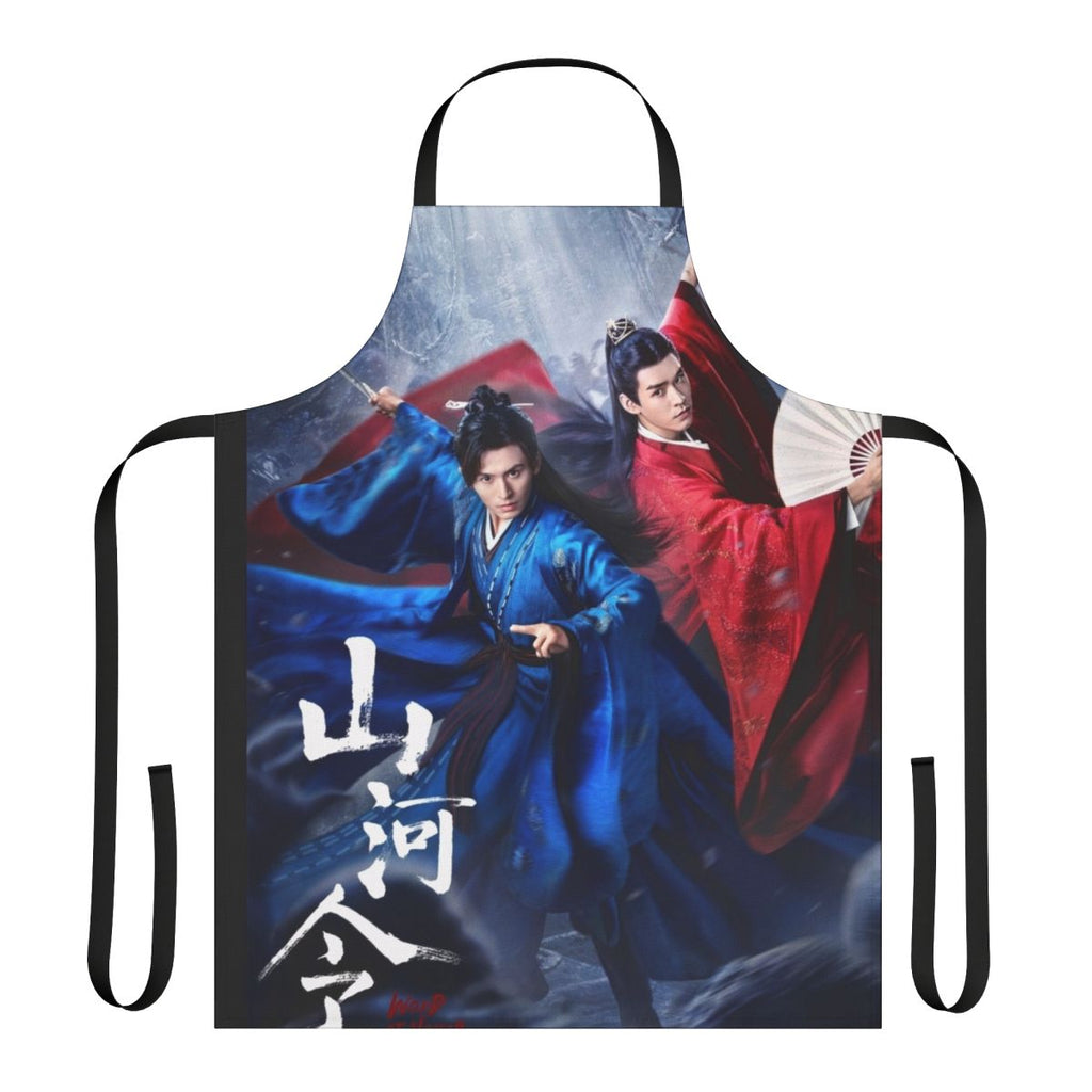 Word of Honor themed apron featuring characters Zhang Zhehan and Gong Jun