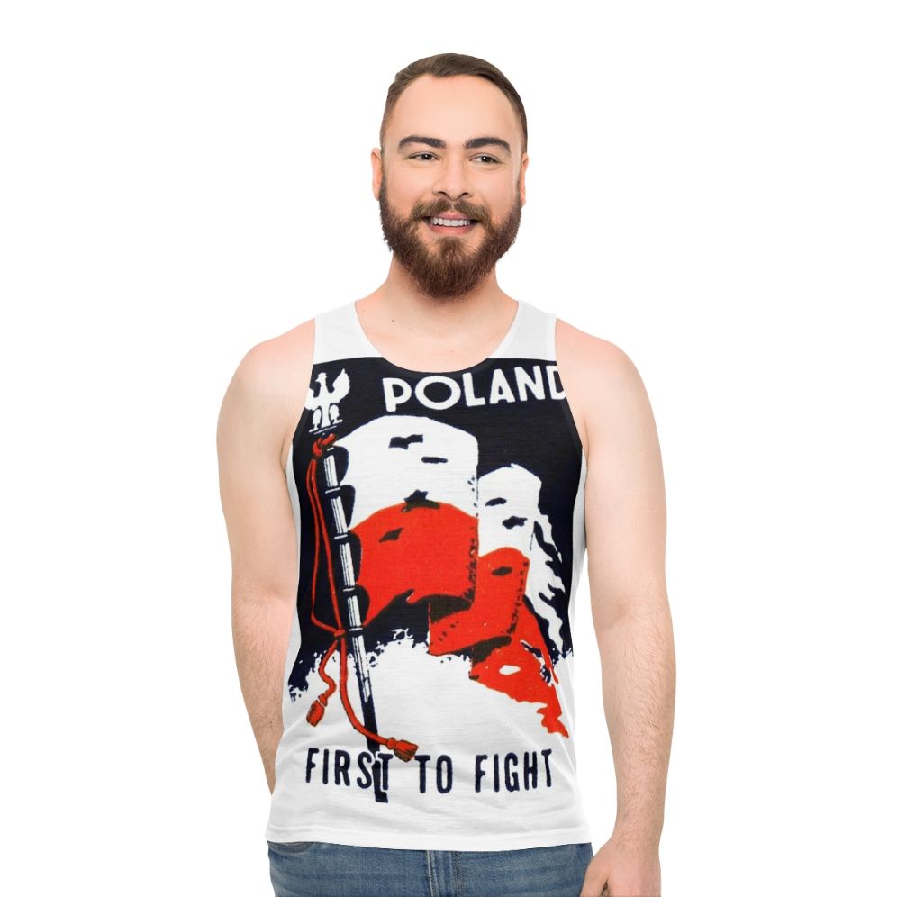 WWII Poland Unisex Tank Top