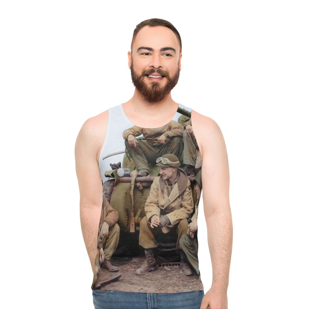 WWII US Army Tank Crew Unisex Tank Top with Ernie Pyle